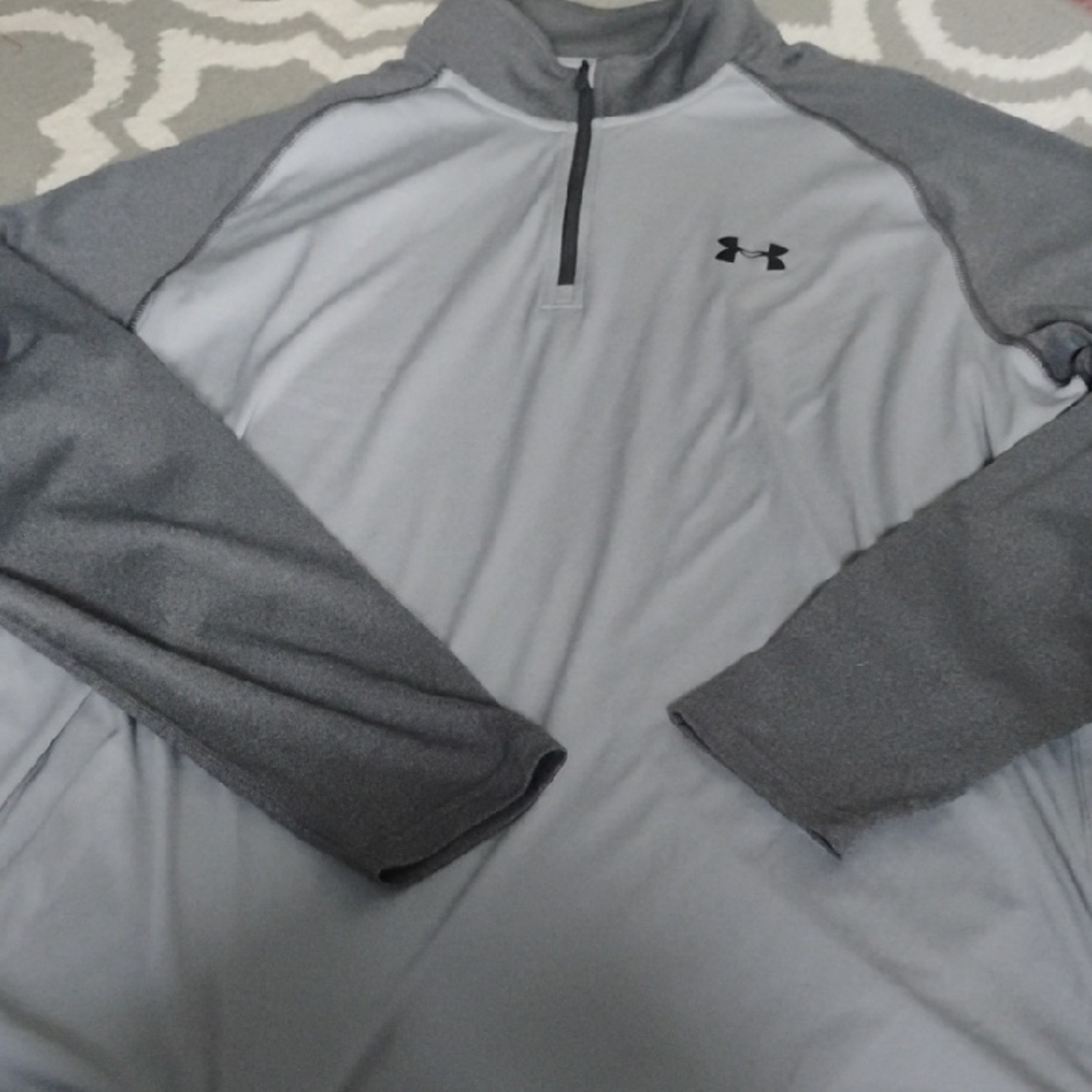 Under Armour Gray Performance Jacket with Mock Neck